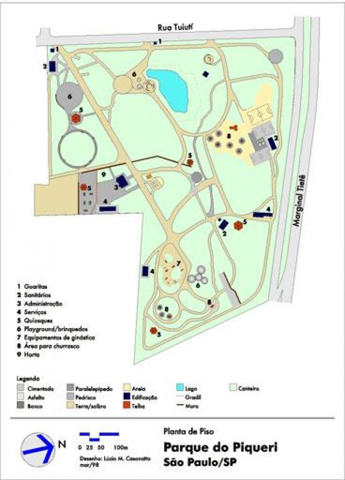 Žemėlapis Piqueri San Paulo Parkas