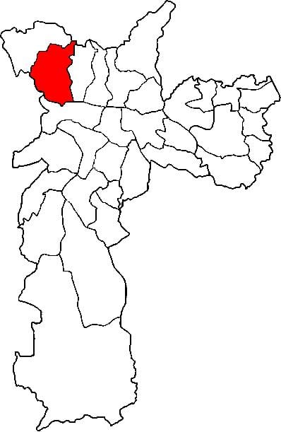 Žemėlapis Pirituba-Jaraguá sub-prefektūra São Paulo