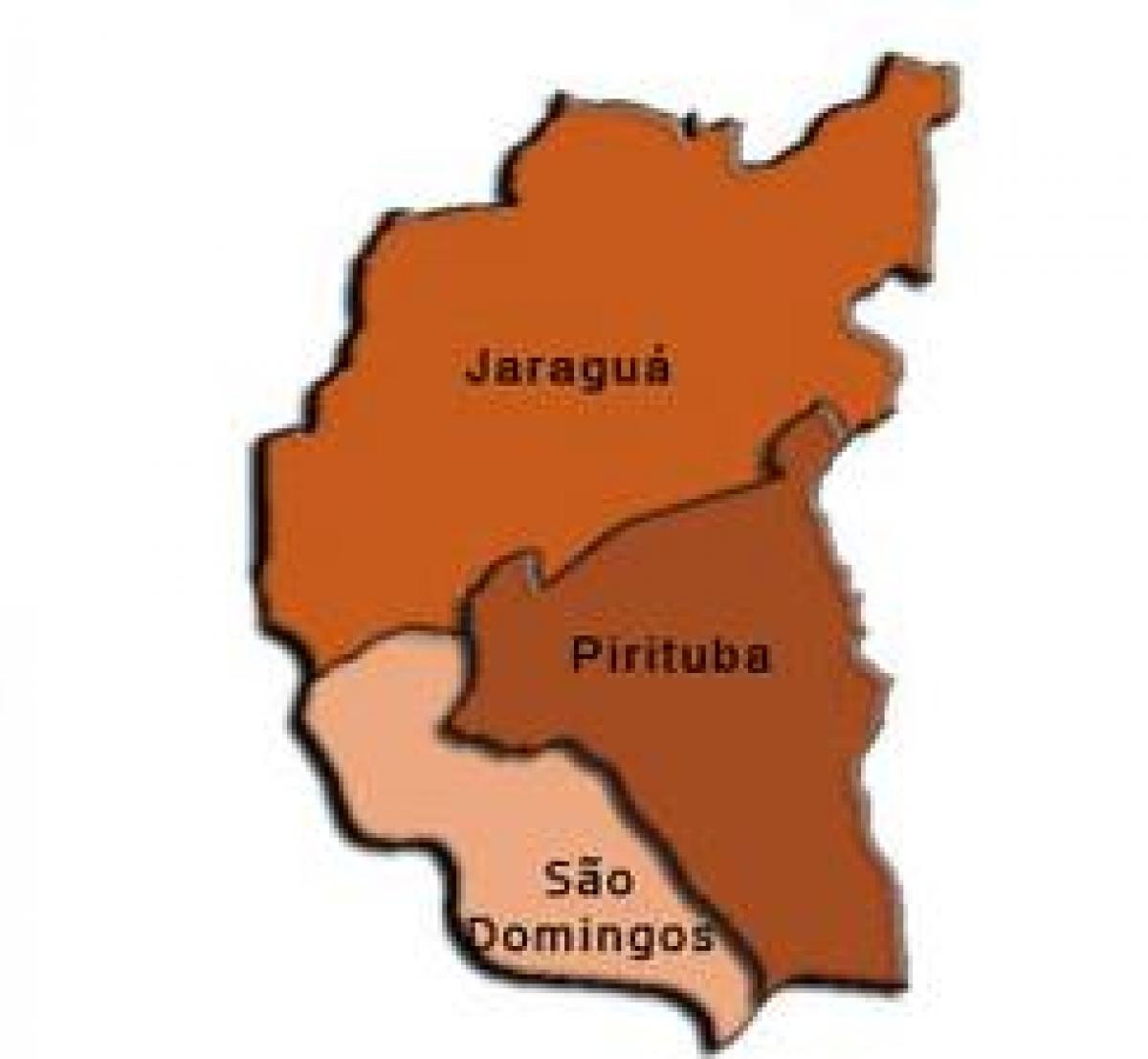 Žemėlapis Pirituba-Jaraguá sub-prefektūros