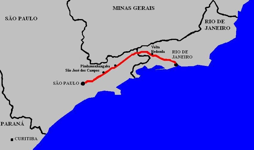 Žemėlapis Pirmininkas Dutra užmiestyje - BR 116