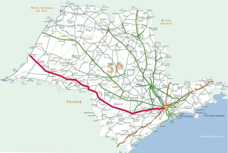 Žemėlapis Raposo Tavares užmiestyje - SP 270