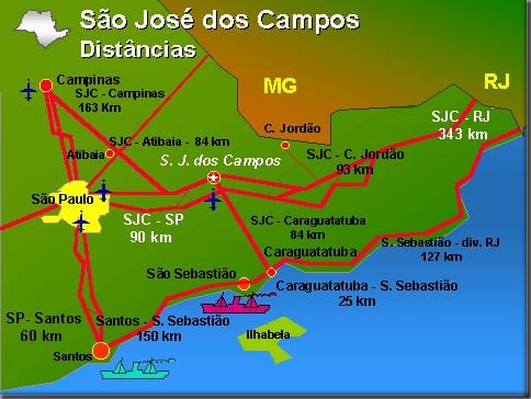 Žemėlapis São José dos Campos oro uostas