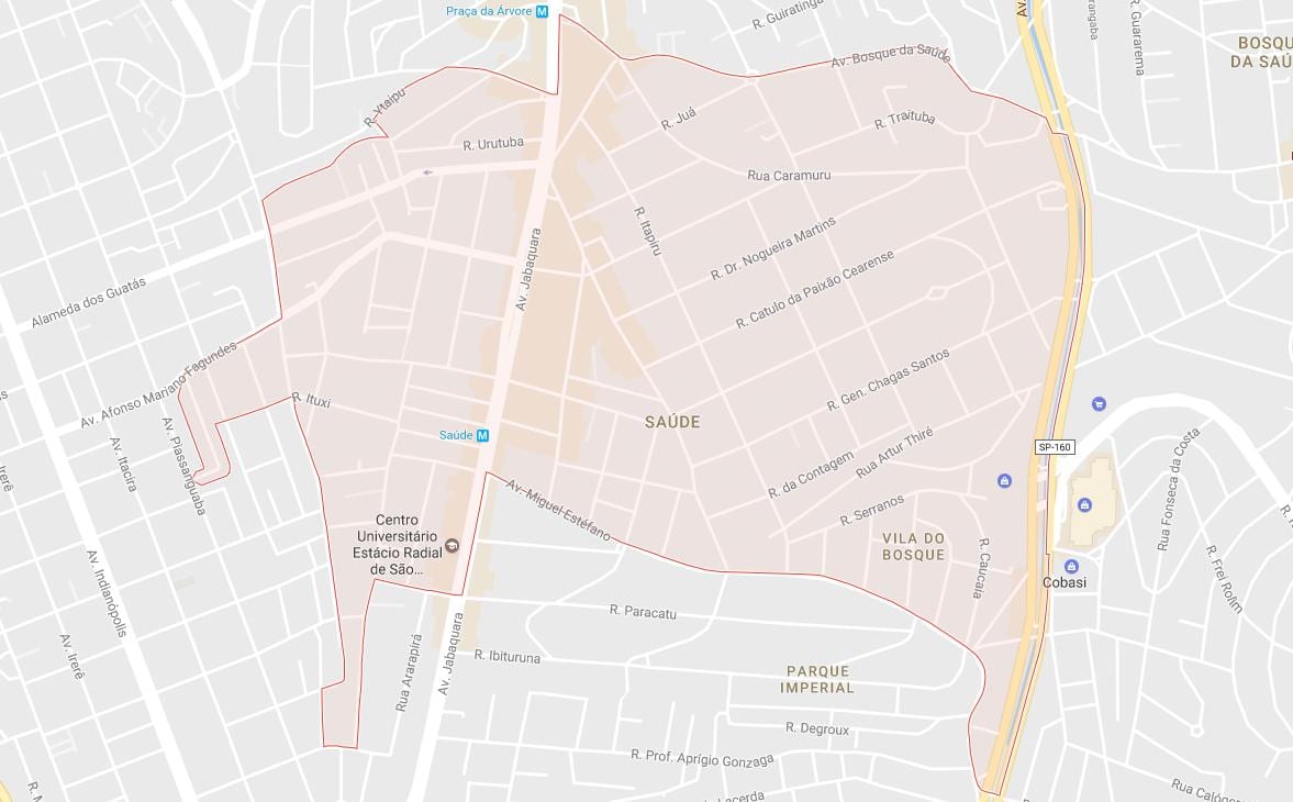 Žemėlapis Saúde São Paulo