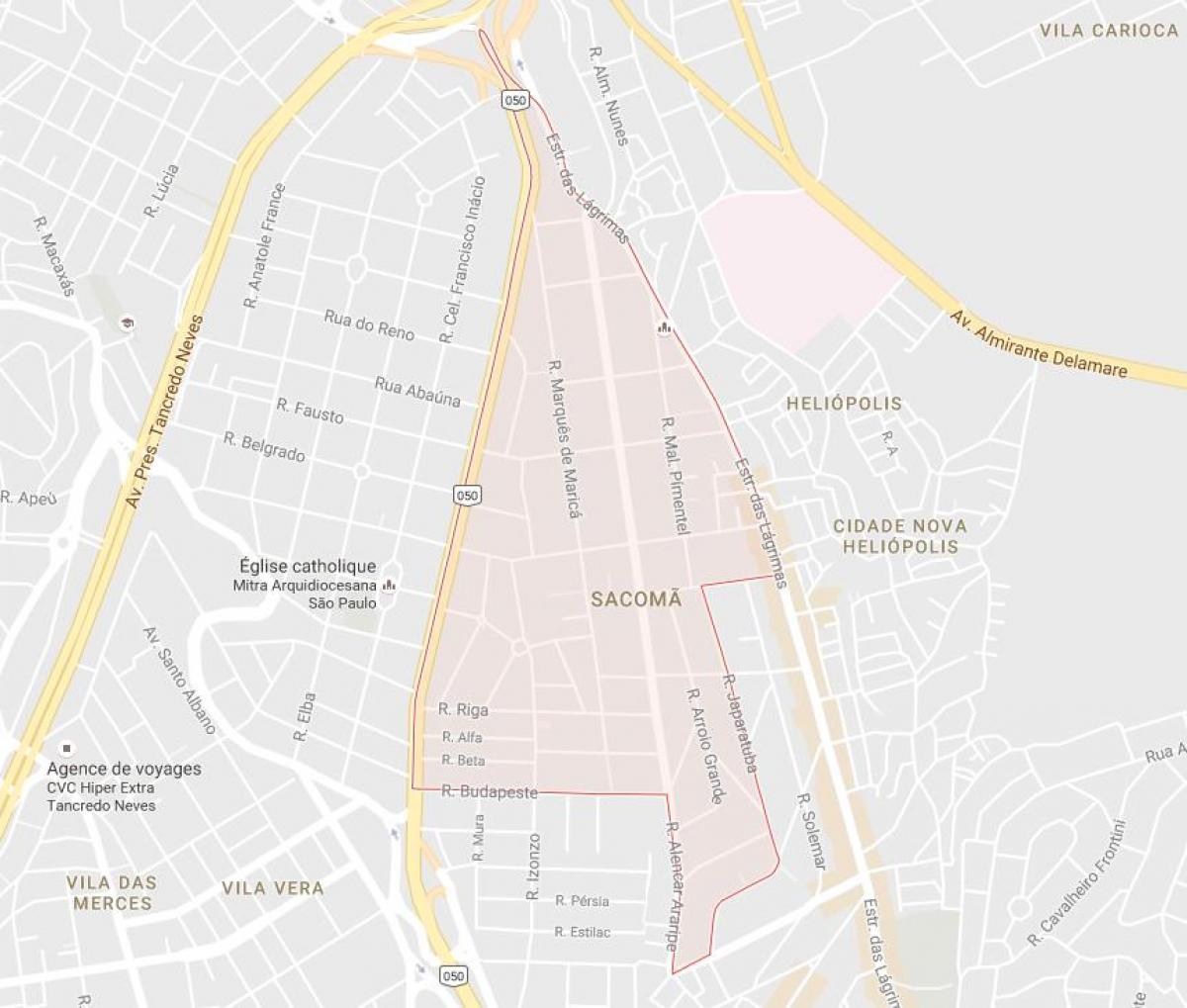 Žemėlapis Sacomã São Paulo