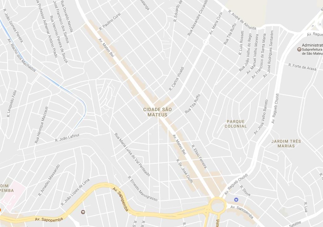 Žemėlapis San Mateušas São Paulo