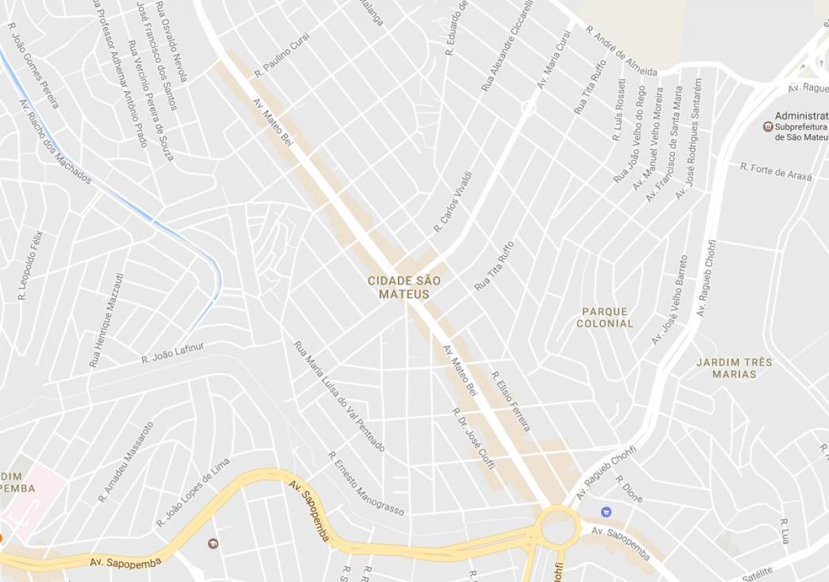 Žemėlapis San Mateušas São Paulo