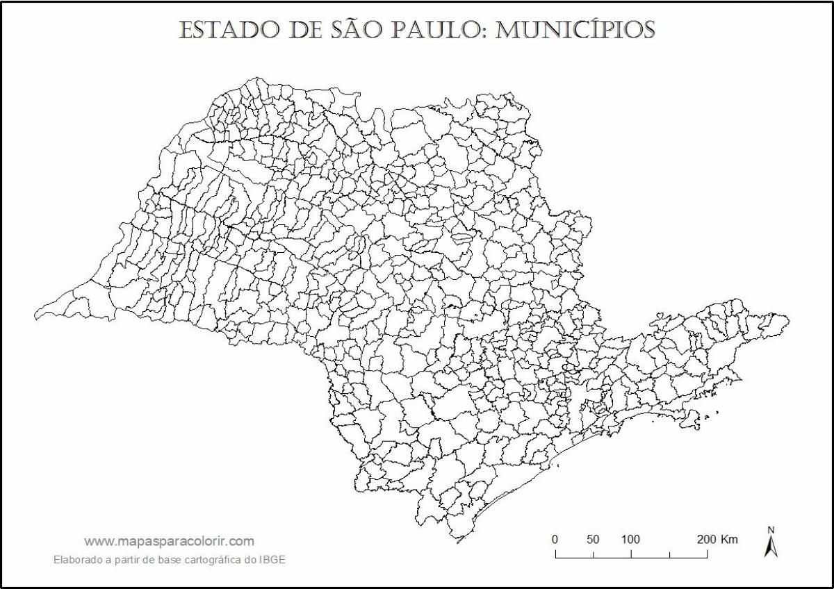 Žemėlapis San Paulo mergelės - savivaldybės