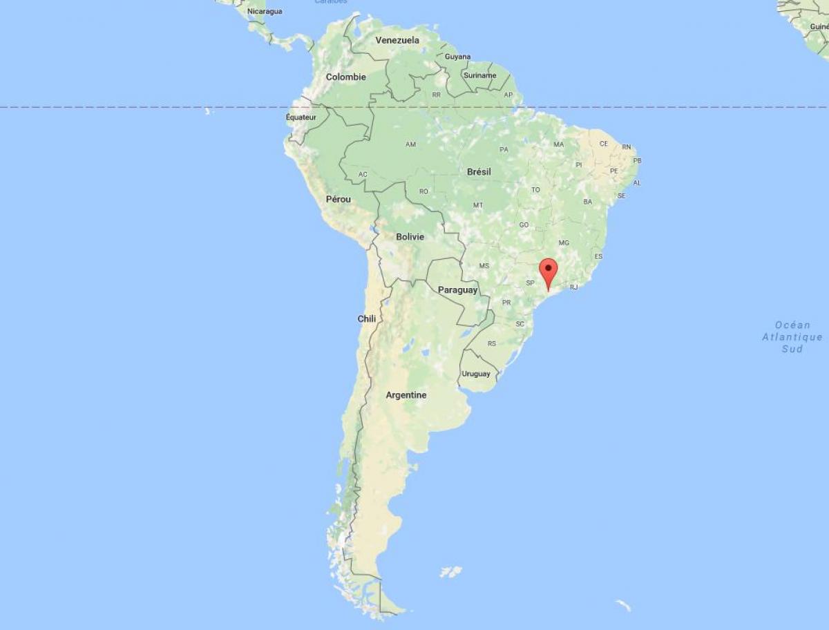 Žemėlapis San Paulo Pietų Amerikoje