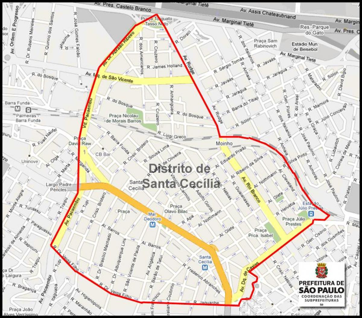 Žemėlapis Santa Cecília São Paulo