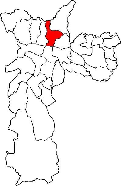 Žemėlapis Santana sub-prefektūra São Paulo