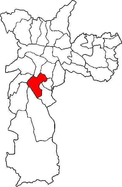 Žemėlapis Santo Amaro sub-prefektūra São Paulo