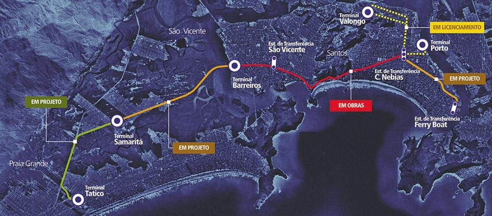 Žemėlapis Sistema Integrado Metropolitano - SIM
