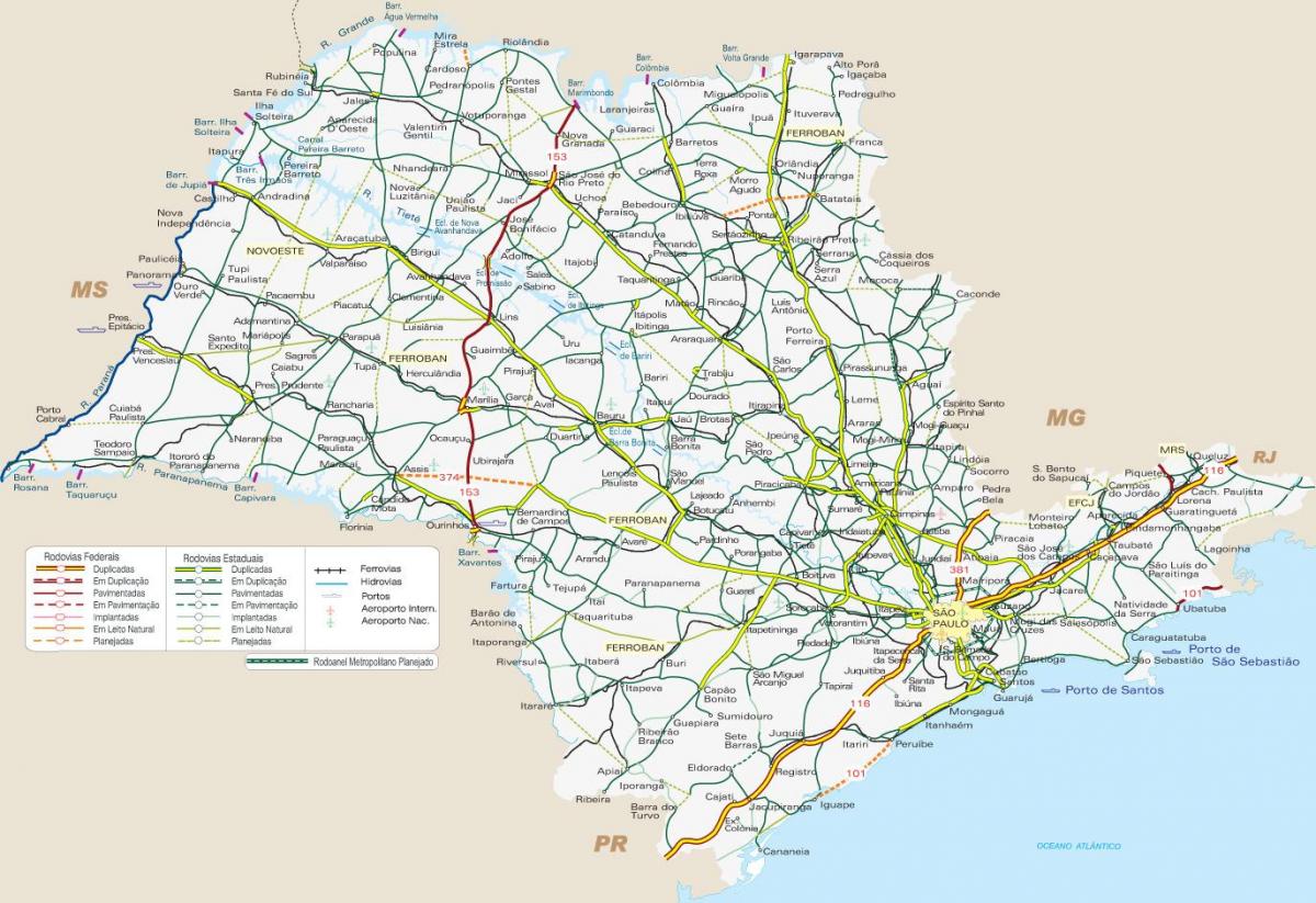 Žemėlapis SP transporto
