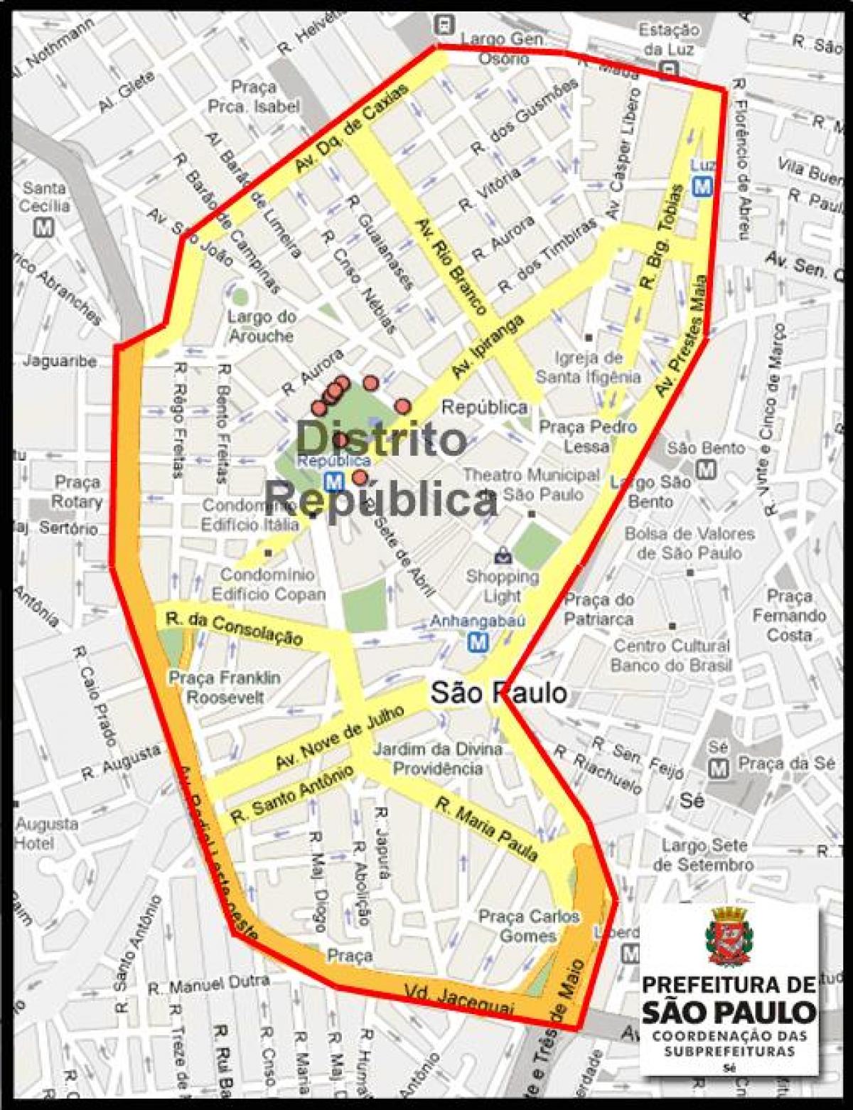 Žemėlapis República São Paulo