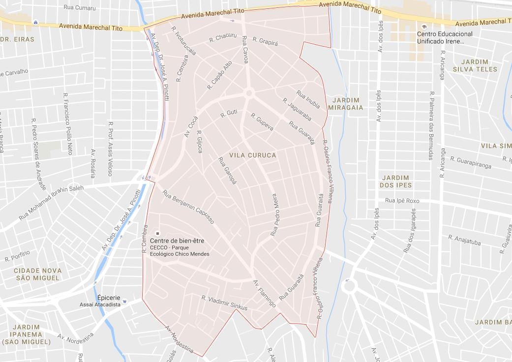 Žemėlapis Vila Curuçá São Paulo