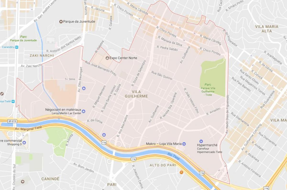 Žemėlapis Vila Guilherme São Paulo