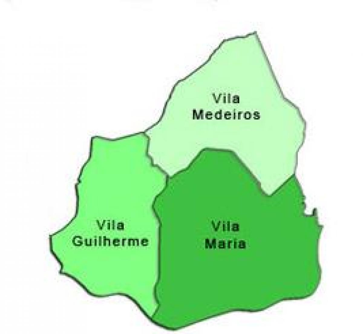 Žemėlapis Vila Maria sub-prefektūros