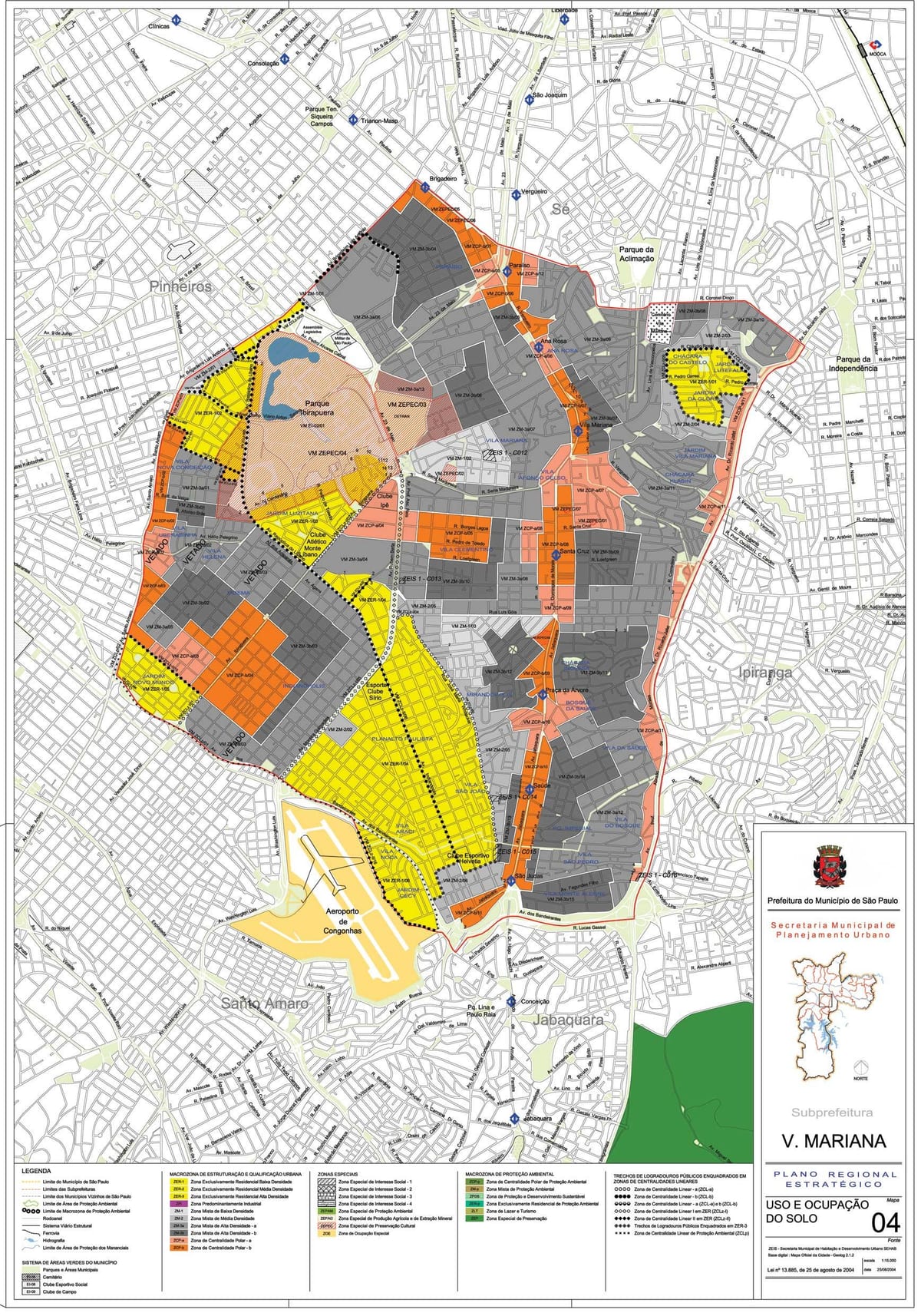 Žemėlapis Vila Mariana San Paulas - Okupacijos dirvožemio