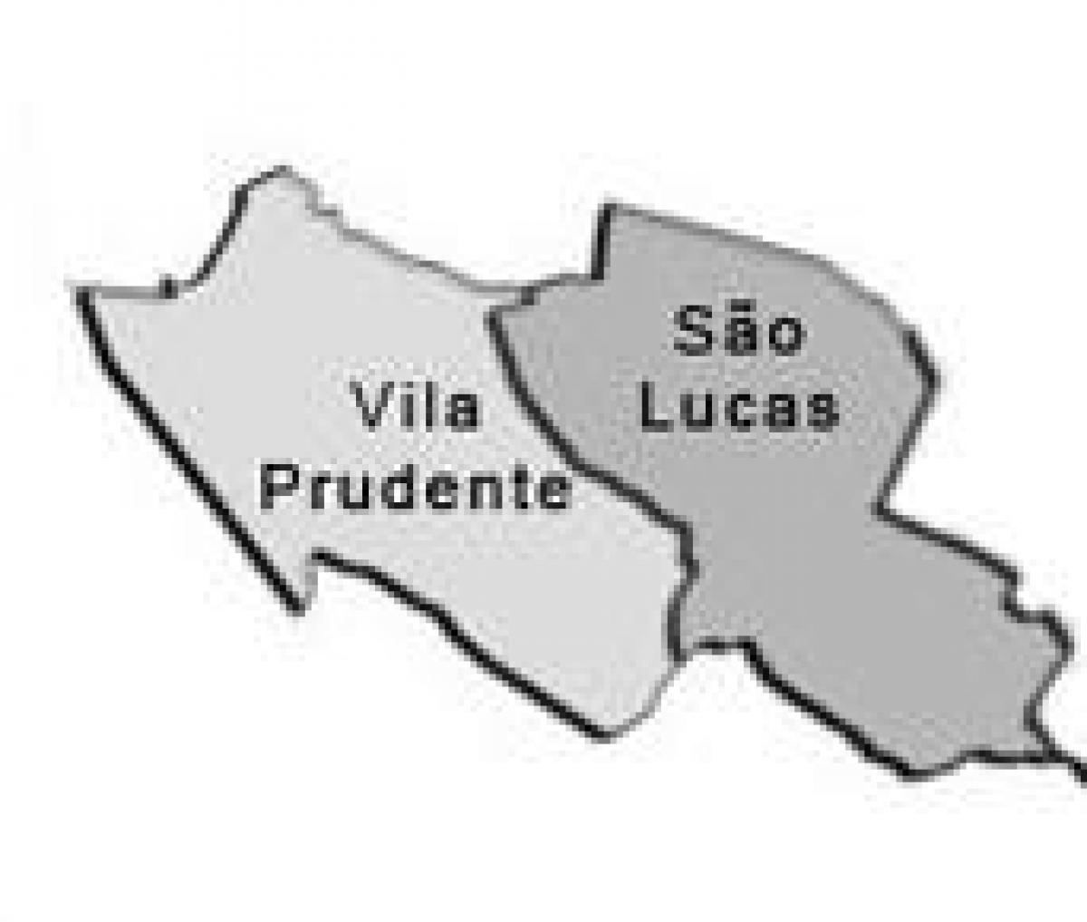Žemėlapis Vila Prudente sub-prefektūros