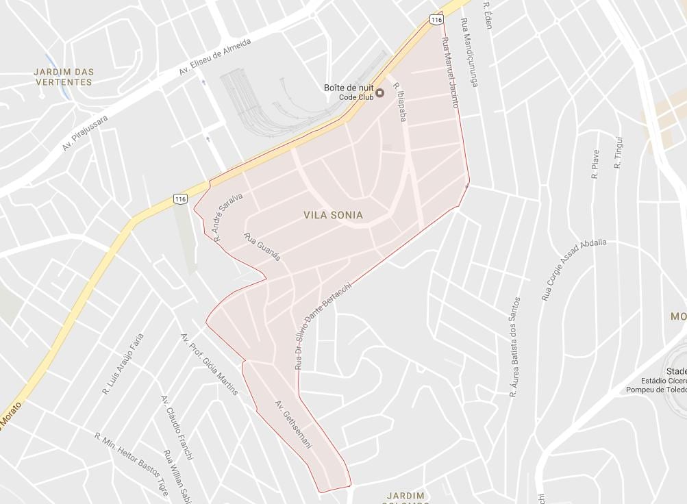 Žemėlapis Vila Sônia São Paulo