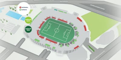 Žemėlapis Allianz Parque - Mažesnis suoleliai
