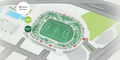Žemėlapis Allianz Parque - Viršutinės suoleliai