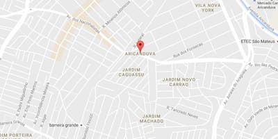 Žemėlapis Aricanduva São Paulo