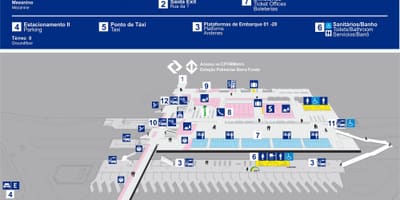 Žemėlapis autobusų terminalo Barra Funda