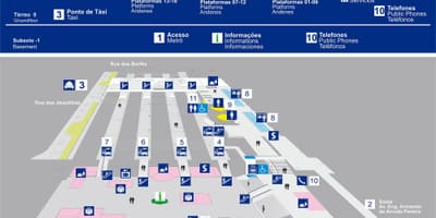 Žemėlapis autobusų terminalo Jabaquara