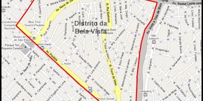 Žemėlapis San Paulas Bela Vista