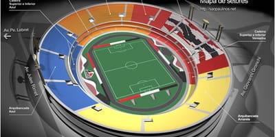 Žemėlapis Cícero-Pompeu-de-Toledo San Paulo stadiono