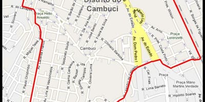 Žemėlapis Cambuci São Paulo
