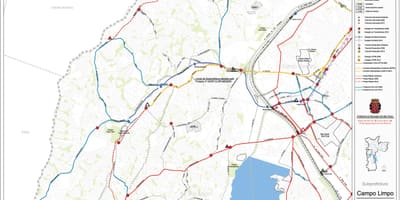 Žemėlapis Campo Limpo San Paulas - Viešasis transportas