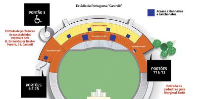 Žemėlapis Canindé San Paulo stadiono