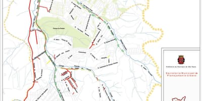 Žemėlapis Cidade Tiradentes San Paulas - Keliai