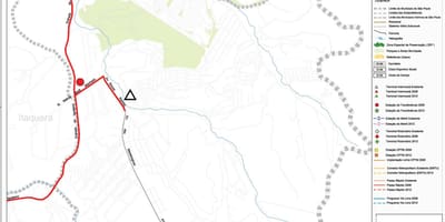 Žemėlapis Cidade Tiradentes San Paulas - Viešasis transportas