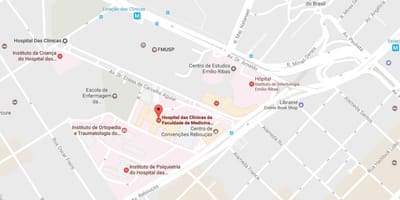 Žemėlapis Clínicas ligoninėje