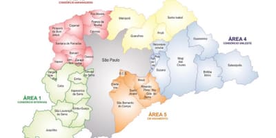 Žemėlapis Concessão Áreas RMSP