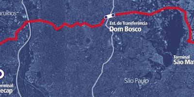 Žemėlapis corredor BRT metropolitano Perimetral Posėdis
