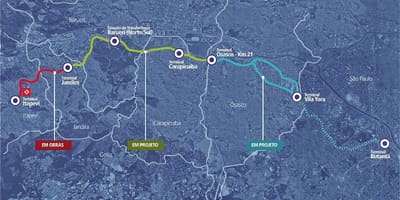Žemėlapis corredor metropolitano Itapevi