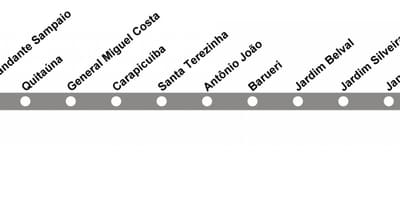 Žemėlapis CPTM San Paulas - Line, 10 - Diamond