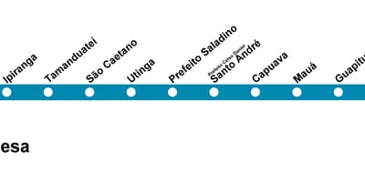 Žemėlapis CPTM San Paulas - Line, 10 - Turkis