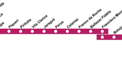 Žemėlapis CPTM San Paulas - Line 7 - Ruby