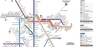 Žemėlapis didmiesčių transporto São Paulo