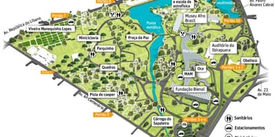 Žemėlapis Ibirapuera Parkas São Paulo
