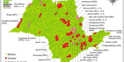 Žemėlapis institutas Federalinės São Paulo - IFSP