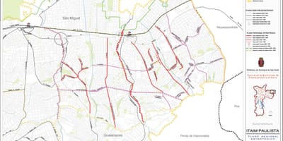 Žemėlapis Itaim Paulista - Vila Curuçá San Paulas - Keliai