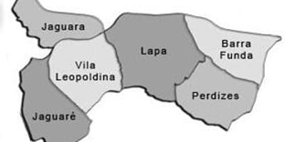 Žemėlapis Lapa sub-prefektūros