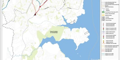 Žemėlapis M'Boi Mirim San Paulas - Viešasis transportas