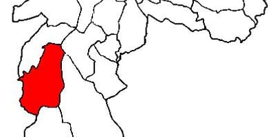 Žemėlapis M'Boi Mirim sub-prefektūra São Paulo